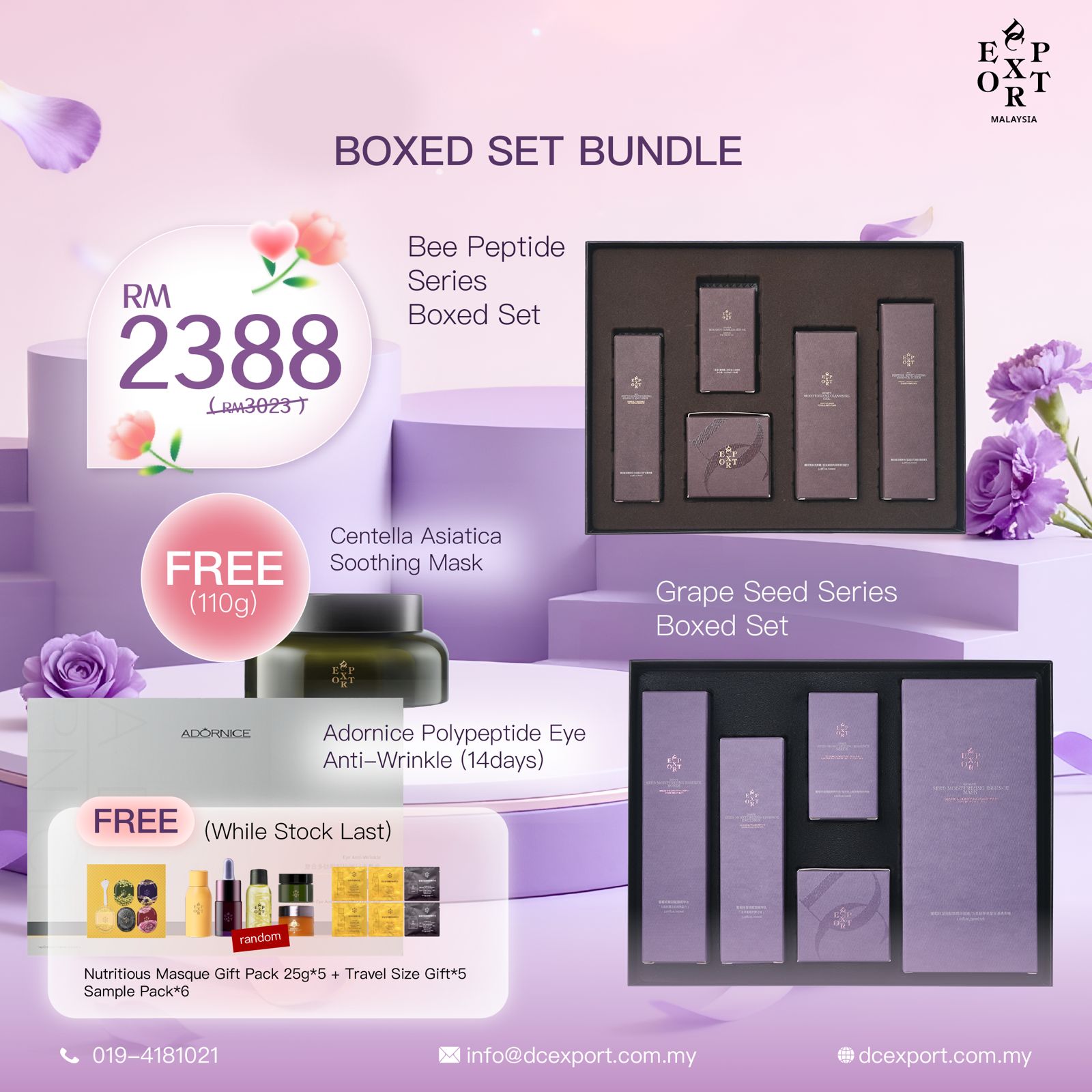 GRAPE SEED ANTI-OXIDANT & BEE PEPTIDE ANTI-AGING SERIES BOXED SET